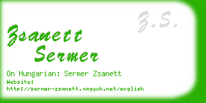 zsanett sermer business card